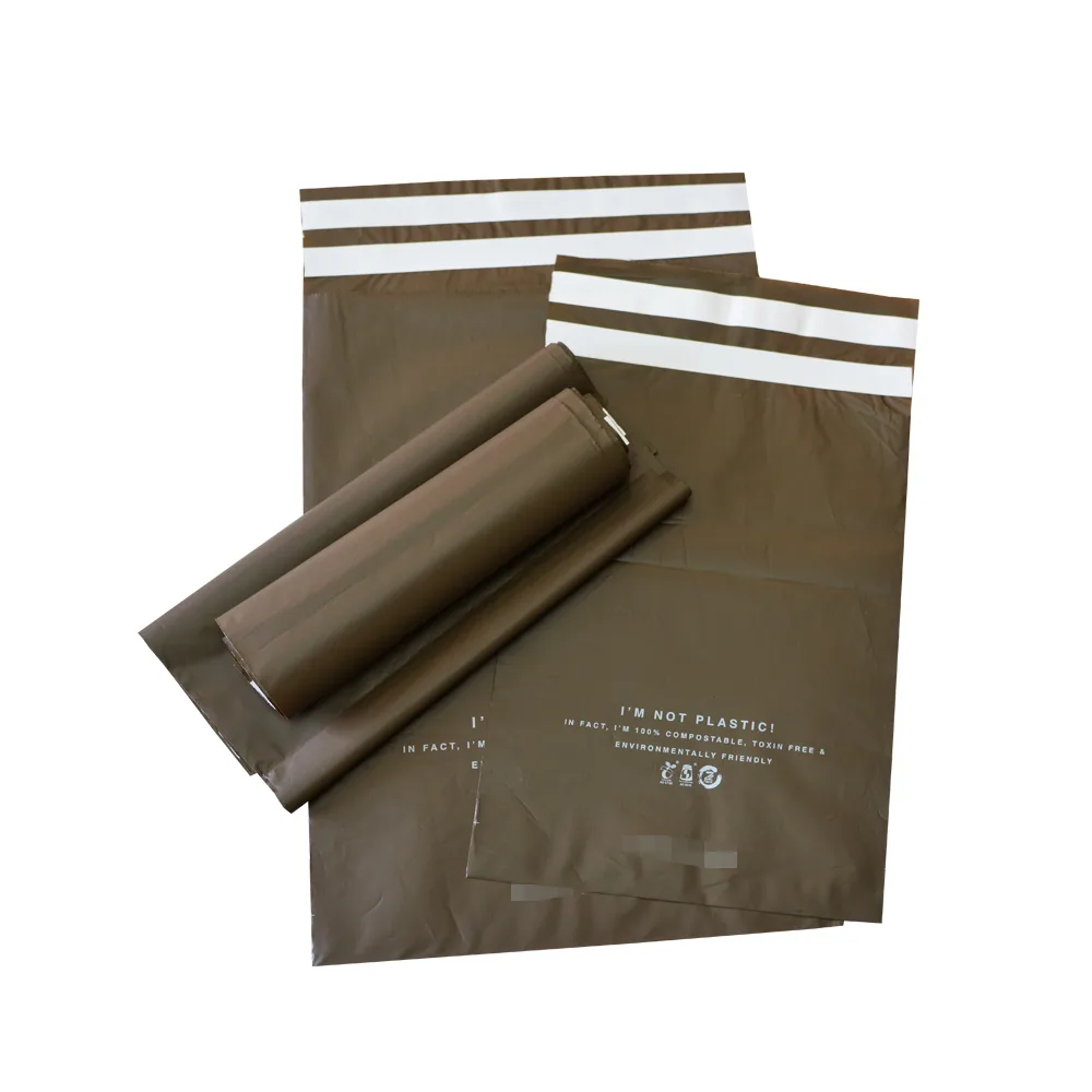 Light Brown Biodegradable Courier Bags Supplier - OZ Bio Pack 10